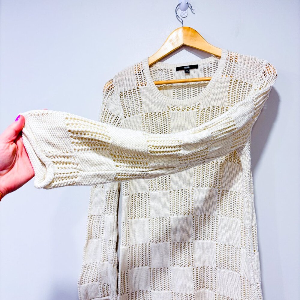 VANS Beige knit tunic sweater | Cozy neutral layers | X-Small - Picture 6 of 8